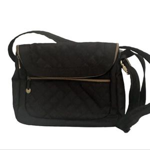 Travelon quilted crossbody bag with RFI. Comes with matching wallet.